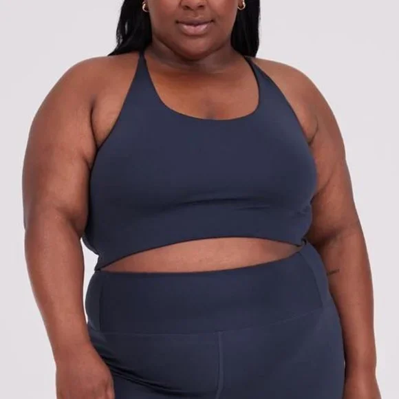 GIRLFRIEND COLLECTIVE Cleo Workout Sports Bra Midnight NWT - Picture 4 of 5